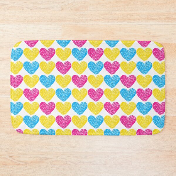 Item preview, Subtle Pansexual Flag Hearts Pattern - white designed and sold by ontrendshirts.