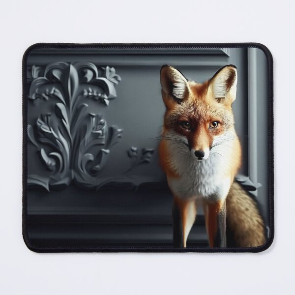 Item preview, Portrait of beautiful wild fox on dark victorian interior background designed and sold by Reinvention.