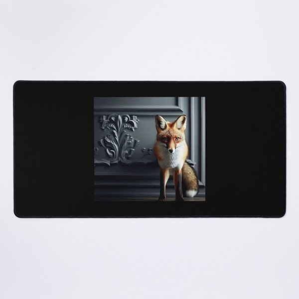 Item preview, Portrait of beautiful wild fox on dark victorian interior background designed and sold by Reinvention.