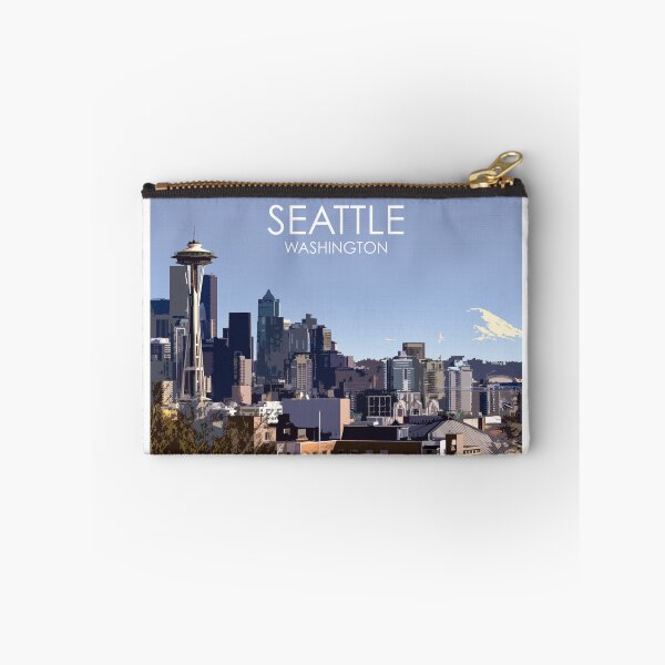 Item preview, Seattle, Washington, USA, Travel Print, Winter designed and sold by summattodraw.