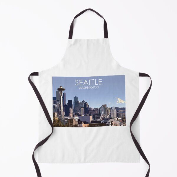 Item preview, Seattle, Washington, USA, Travel Print, Winter designed and sold by summattodraw.