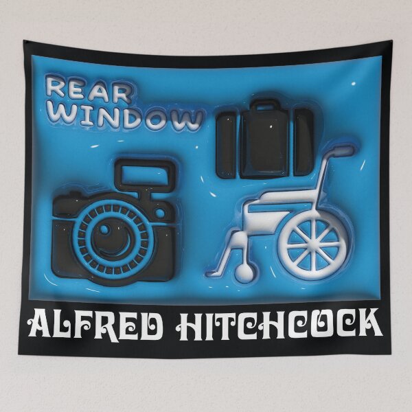 Item preview, Alfred Hitchcock, rear window, 3D symbols designed and sold by utaart.