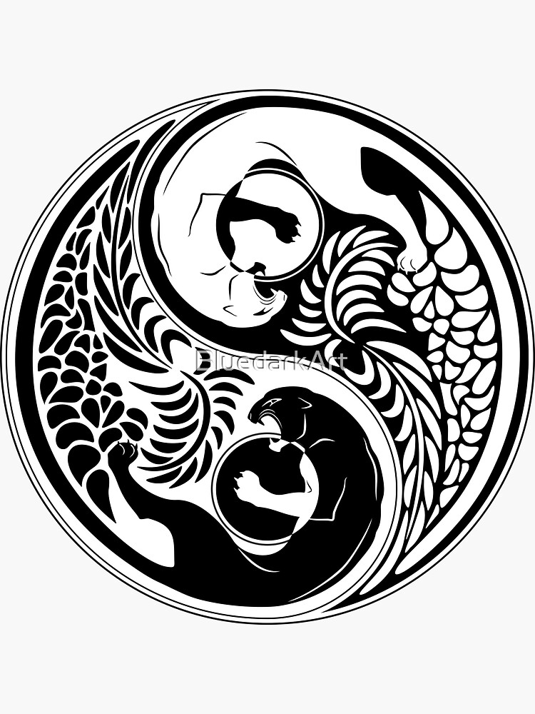 dragon yin yang - Google Search  Ilustraciones de tatuajes, Tatuajes  blancos, Illustration