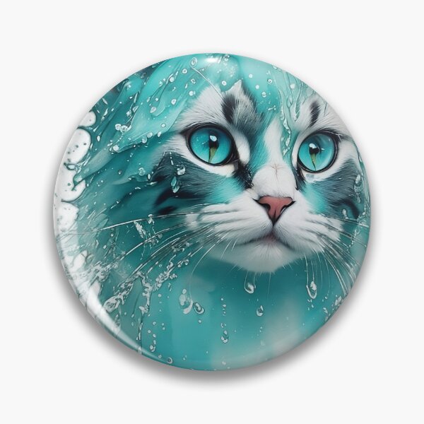 Item preview, Blue cat, water colour kitten effect designed and sold by Ultimatedezign.