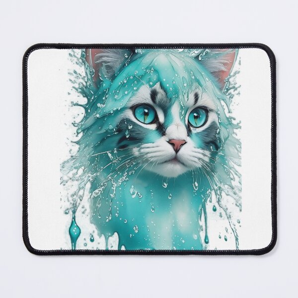 Item preview, Blue cat, water colour kitten effect designed and sold by Ultimatedezign.