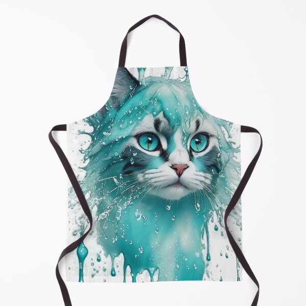 Item preview, Blue cat, water colour kitten effect designed and sold by Ultimatedezign.