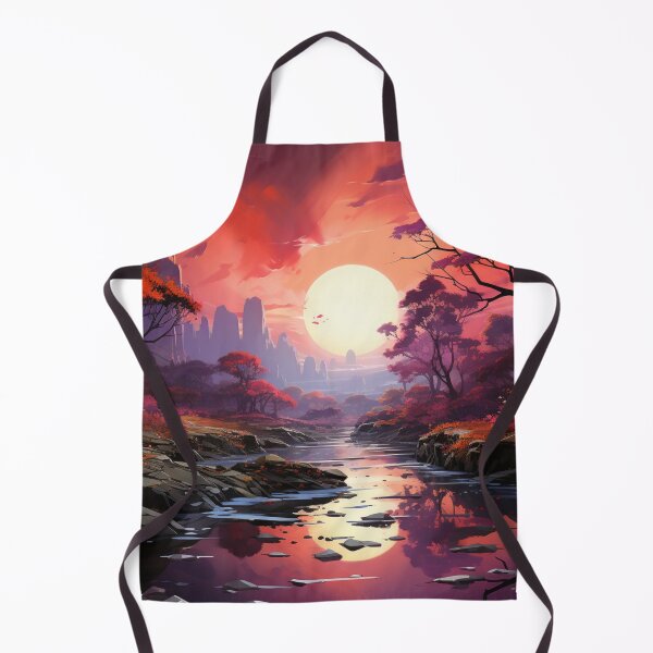 Item preview, Snow-Dusted Peaks dusk: An Ethereal Dreamscape designed and sold by Moisky Art.