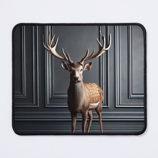 Item preview, Portrait of beautiful wild deer on dark victorian interior background designed and sold by Reinvention.