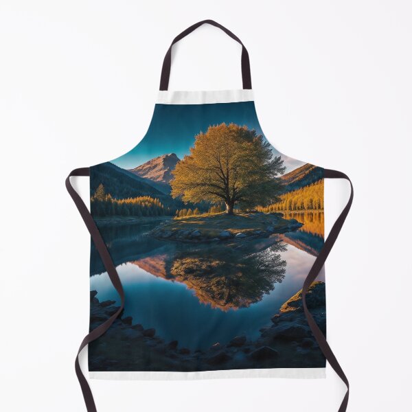 Item preview, Mountain landscapes with a tree-lined lake and reflection, Ai Generated Art designed and sold by AiGens.