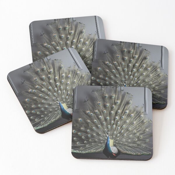 Item preview, Portrait of beautiful peacock on dark victorian interior background  designed and sold by Reinvention.