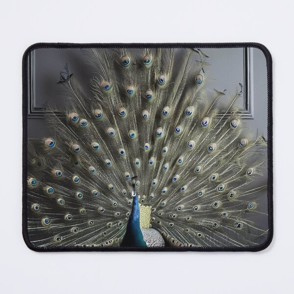 Item preview, Portrait of beautiful peacock on dark victorian interior background designed and sold by Reinvention.