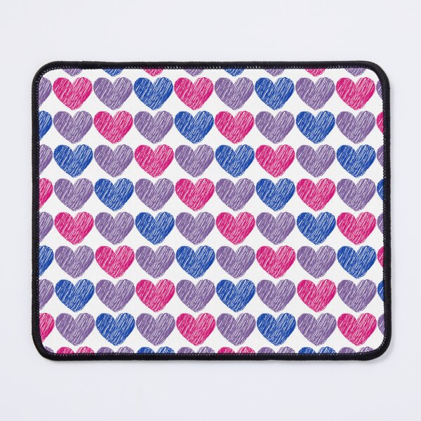 Item preview, Subtle Bisexual Flag Hearts Pattern - white designed and sold by ontrendshirts.