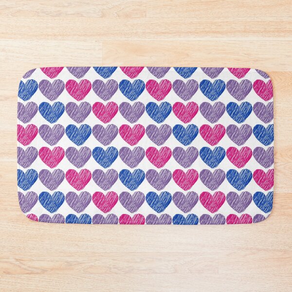Item preview, Subtle Bisexual Flag Hearts Pattern - white designed and sold by ontrendshirts.