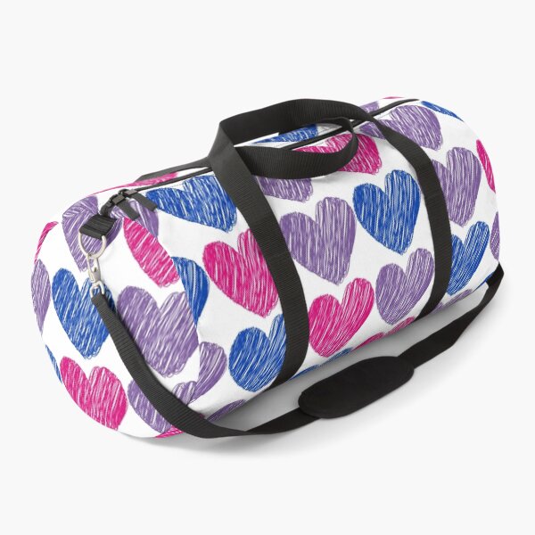 Item preview, Subtle Bisexual Flag Hearts Pattern - white designed and sold by ontrendshirts.