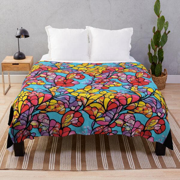 Item preview, mosaic seamless butterfly floral trees abstract soft paint Japanese style unique 2 designed and sold by mowafak younis.