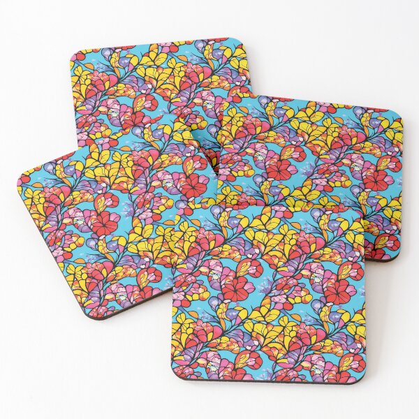 Item preview, mosaic seamless butterfly floral trees abstract soft paint Japanese style unique 2 designed and sold by mowafak younis.