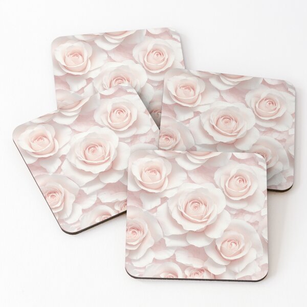Item preview, Soft peachy pink roses abstract paper style illustration designed and sold by ArtyBuys.