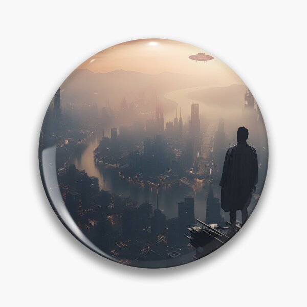 Item preview, AI Generated Art Cyberpunk City Morning designed and sold by patricklevar.