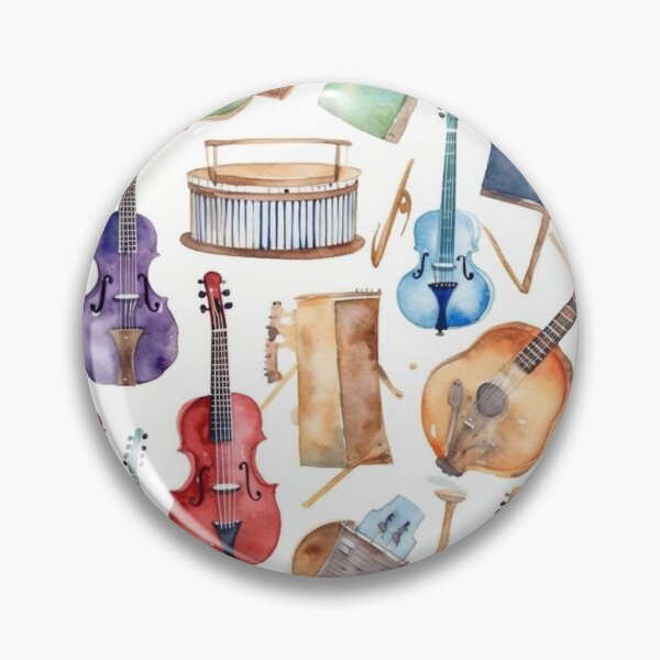 Item preview, Vibrant Watercolor Musical Instruments designed and sold by gleemrr.