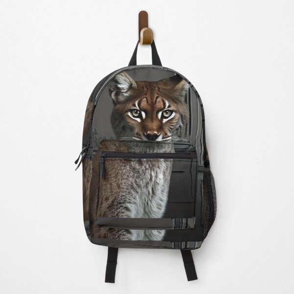 Item preview, Portrait of beautiful wild lynx on dark victorian interior background designed and sold by Reinvention.