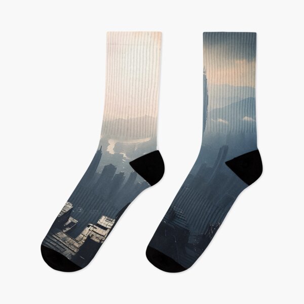 Item preview,  AI Generated Art Cyberpunk City Morning designed and sold by patricklevar.