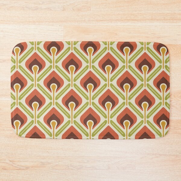 Item preview, KF 0044 F - Retro Vintage Flower Minimalist 70s Modern Geometric Floral Pattern designed and sold by KhakiFinch.