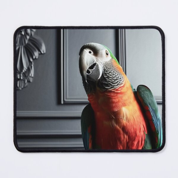 Item preview, Portrait of beautiful parrot on dark victorian interior background designed and sold by Reinvention.
