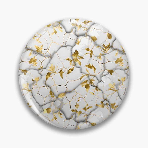Item preview, Kintsugi Golden Flower Pattern designed and sold by liligo-art.