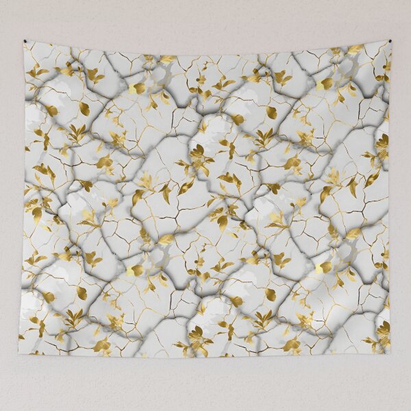 Item preview, Kintsugi Golden Flower Pattern designed and sold by liligo-art.