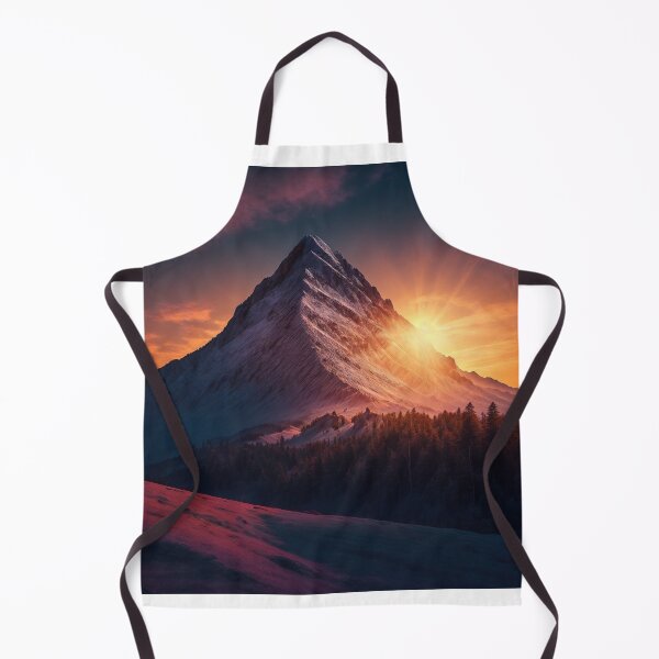 Item preview, Mountain Peak with the Sun Rising Behind It, Ai Generated Art designed and sold by AiGens.