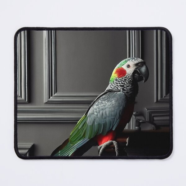 Item preview, Portrait of beautiful parrot on dark victorian interior background designed and sold by Reinvention.