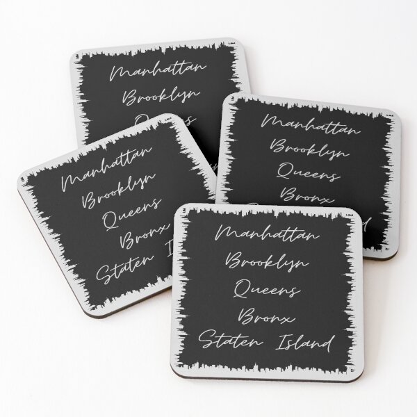 Item preview, NYC Skyline Aesthetic With 5 Boroughs - Light Gray designed and sold by PunjabanJatti.
