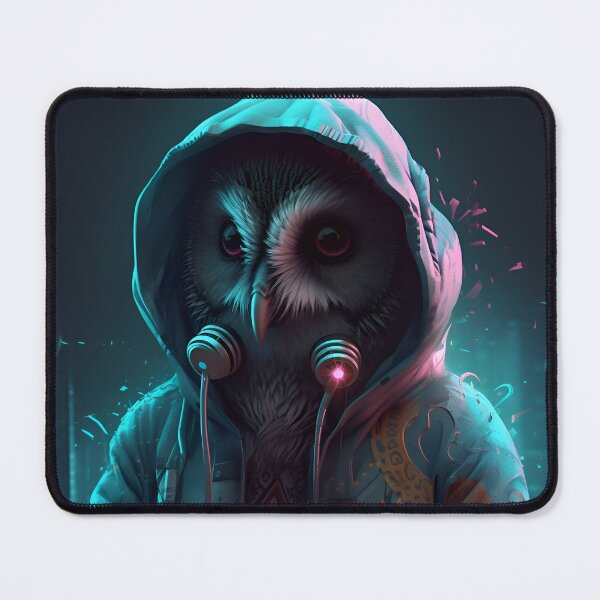 Artikelvorschau, Cyberpunk Eule entworfen und verkauft von Chaote-Shop.
