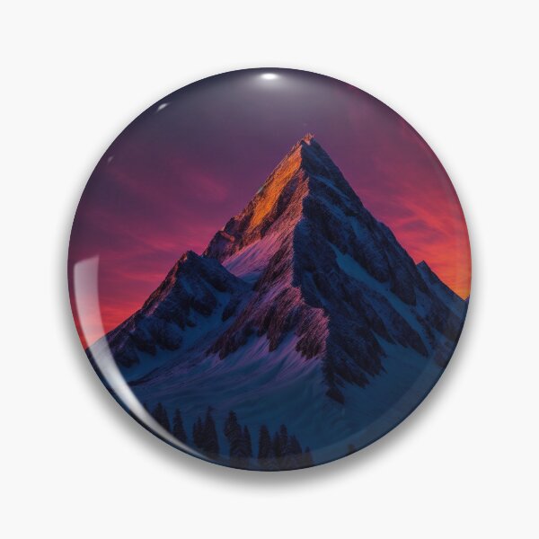 Item preview, Mountain Peak with the Last Light of Sunset Hitting Its Summit, Ai Generated Art designed and sold by AiGens.