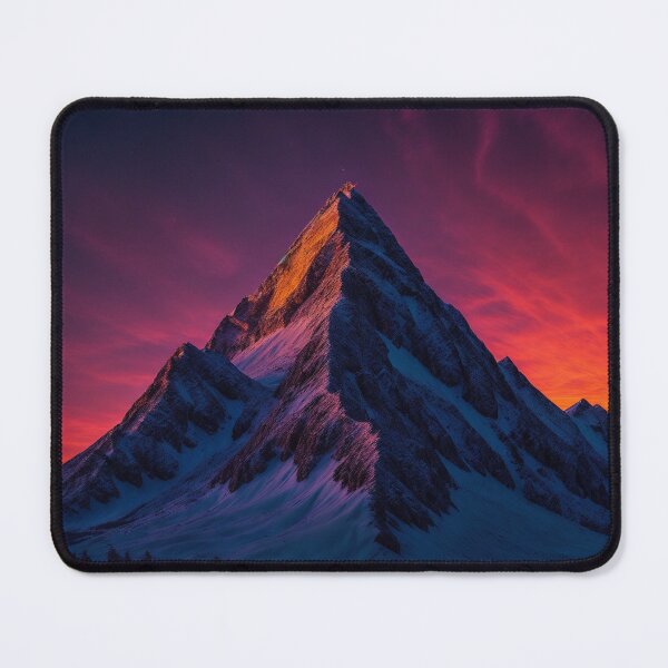 Item preview, Mountain Peak with the Last Light of Sunset Hitting Its Summit, Ai Generated Art designed and sold by AiGens.