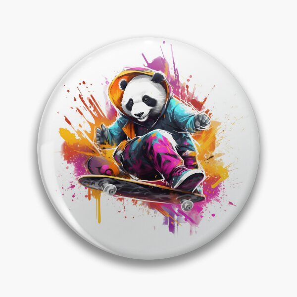 Item preview, Panda Playing Skateboarding designed and sold by YPSimon.