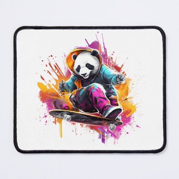 Item preview, Panda Playing Skateboarding designed and sold by YPSimon.