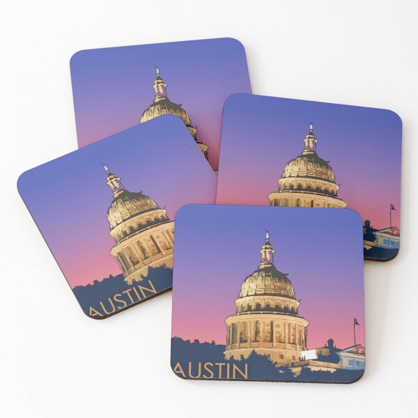 Item preview, Austin, Texas, State Capitol, USA, Travel Print designed and sold by summattodraw.