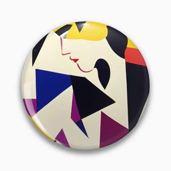 Item preview, Estilo art deco contemporáneo abstracto Geisha como dama con sombrero designed and sold by mahercara.
