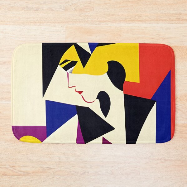 Item preview, Abstract contemporary art deco style Geisha like lady with hat designed and sold by mahercara.