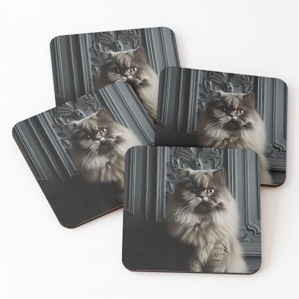 Item preview, Portrait of beautiful persian cat on dark victorian interior background  designed and sold by Reinvention.