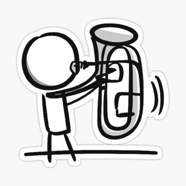 Item preview, Musical Stickman: Euphonium Edition designed and sold by vidademusico.