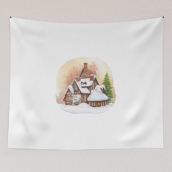 Item preview, Country cottage in winter. designed and sold by Jayjaynaenae.