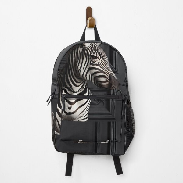 Item preview, Portrait of beautiful zebra on dark victorian interior background designed and sold by Reinvention.