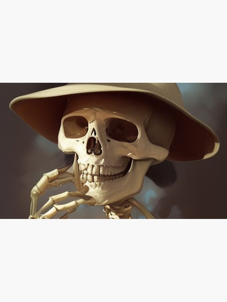 Thumbnail 4 of 4, Coffee Mug, Skeleton wearing Panama Hat designed and sold by LenCarol.