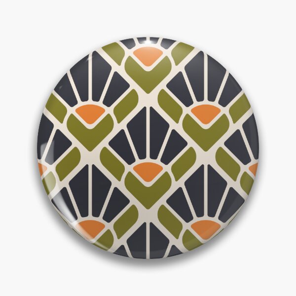 Item preview, KF 0046 C - Retro Vintage Square Flower Minimalist 70s Modern Geometric Floral Pattern designed and sold by KhakiFinch.