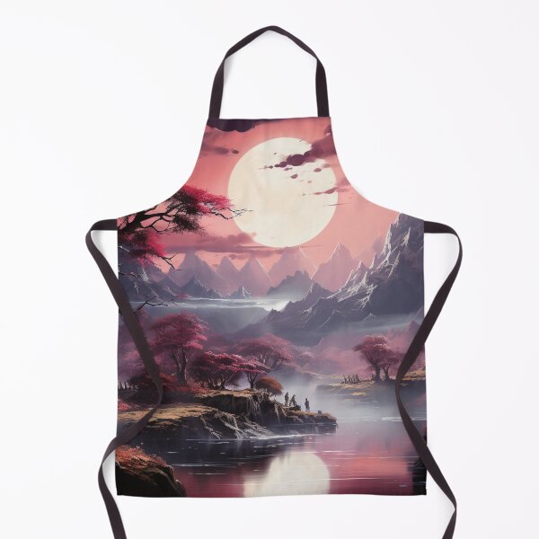 Item preview, Snow-Dusted Peaks with moon: An Ethereal Dreamscape designed and sold by Moisky Art.