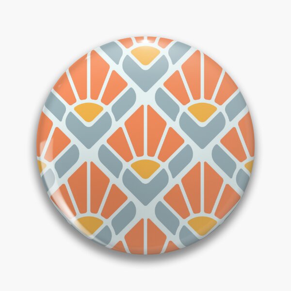 Item preview, KF 0046 G - Retro Vintage Square Flower Minimalist 70s Modern Geometric Floral Pattern designed and sold by KhakiFinch.
