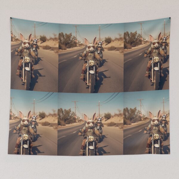 Item preview, Biker bunnies on a road trip designed and sold by the99thstudio.