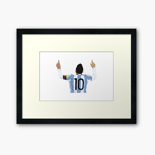 Lionel Messi Sticker Framed Art Print